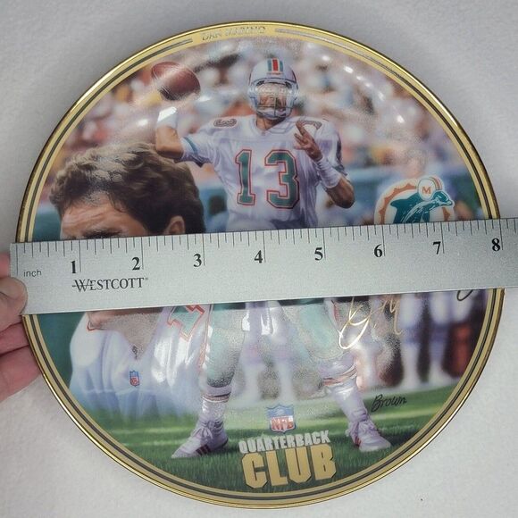 1996 Bradford Exchange Dan Marino NFL Quarterback Club 8" Plate Miami Dolphins - Picture 11 of 11